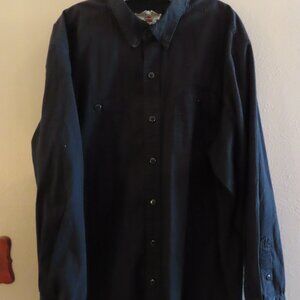 Harley Davidson Men's Long Sleeve Shirt; Black; Buttons; Size XL